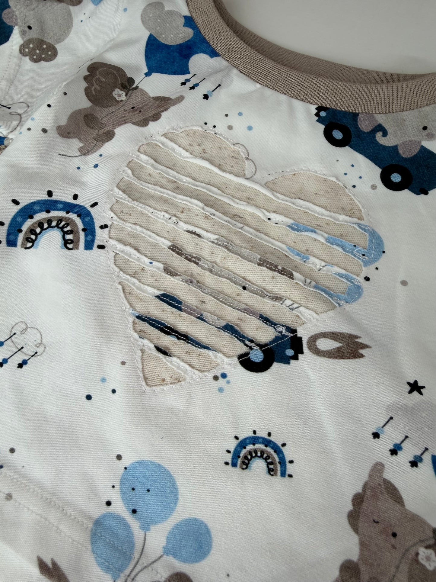 SOFORTKAUF Gr. 56 T-Shirt weiß Herz Elefanten