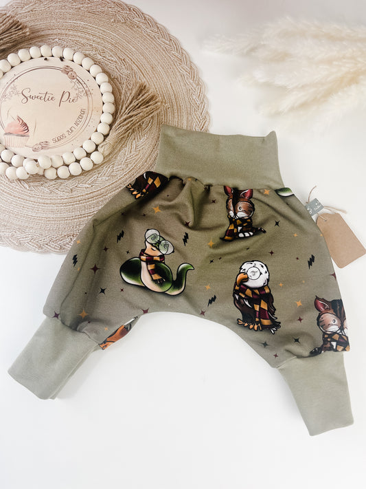 SOFORTKAUF Gr. 56/62 Baby Pumphose mit Eulen Baby Pumphose Babyhose mit Uhu handgemacht Junge Mädchen Newborn Babyoutfit