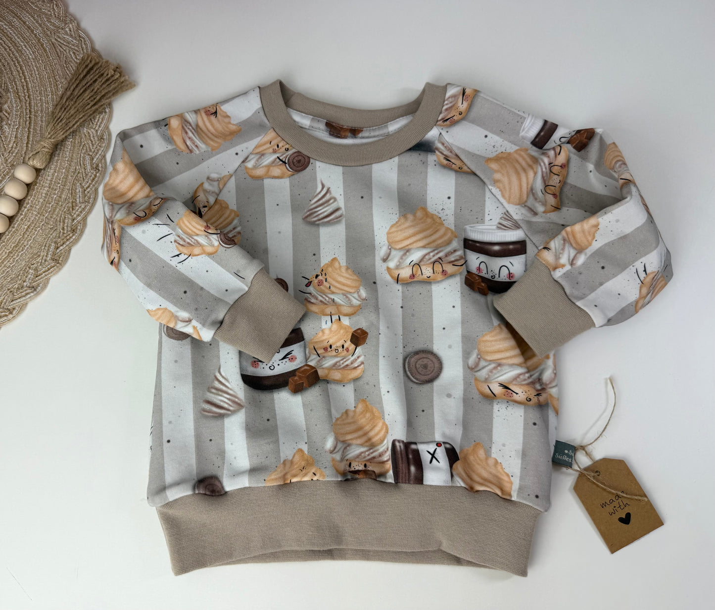SOFORTKAUF Gr. 74 Baby Pullover Windbeutel beige