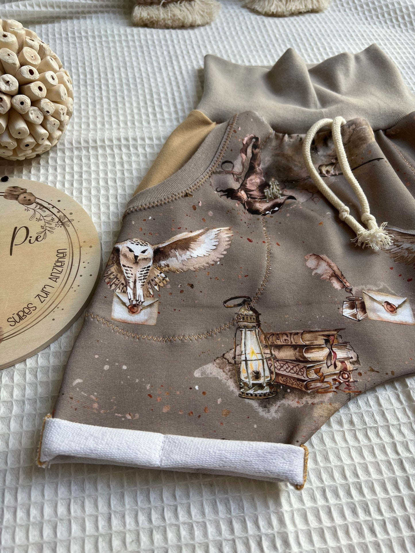 Babyset Shirt und Hose magisch // personalisierte Babykleidung // Eulen // magisches Sommer Outfit // Babyset Zauberei // Gr. 62 - 122