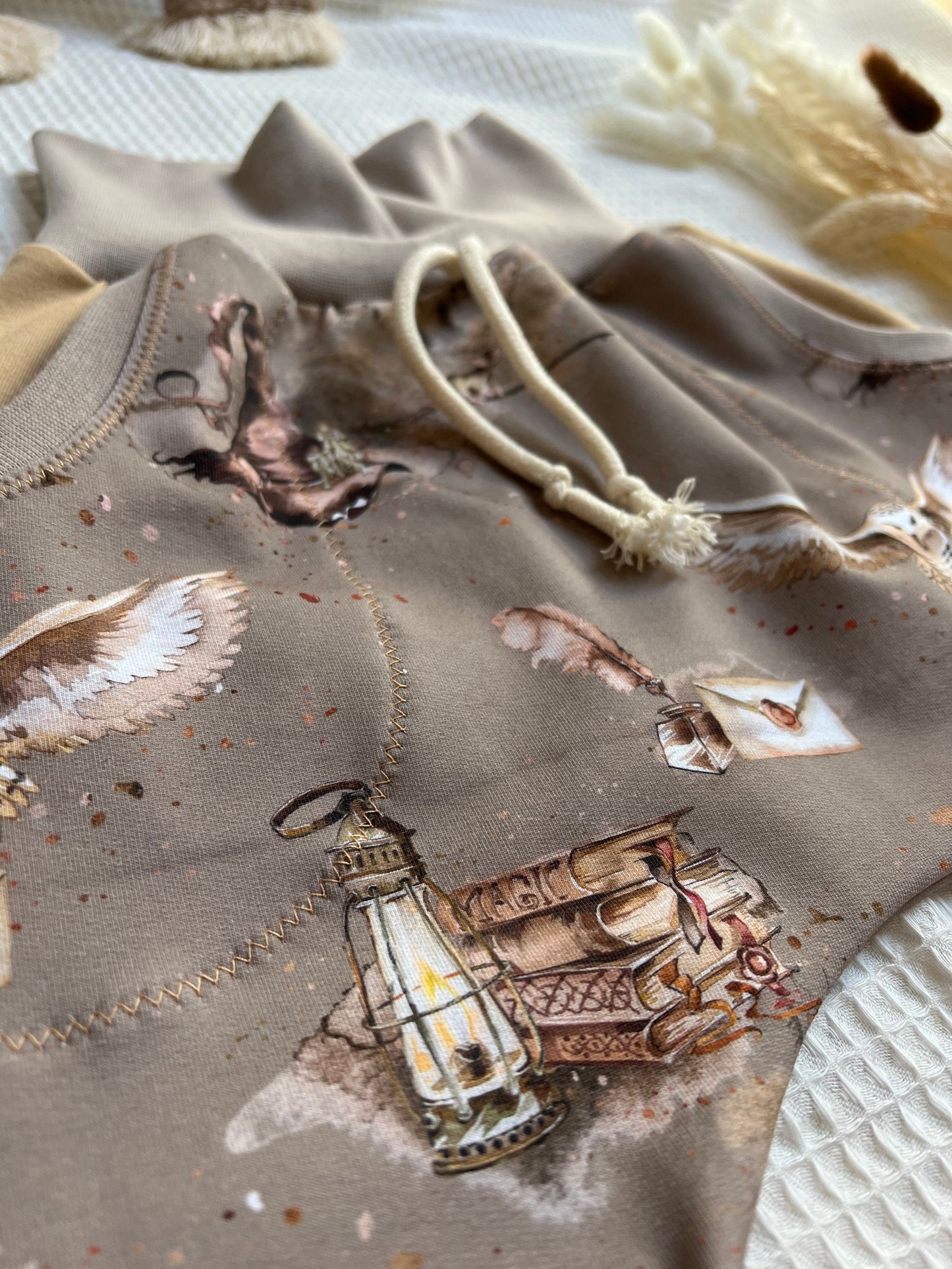 Babyset Shirt und Hose magisch // personalisierte Babykleidung // Eulen // magisches Sommer Outfit // Babyset Zauberei // Gr. 62 - 122