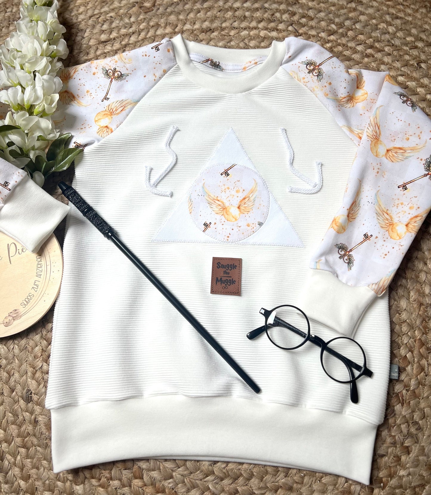 Oversized Sweater magisch // Baby Kind Pullover Zauberschule // Baby Oversized Sweater // Harry // Gr. 62 - 134