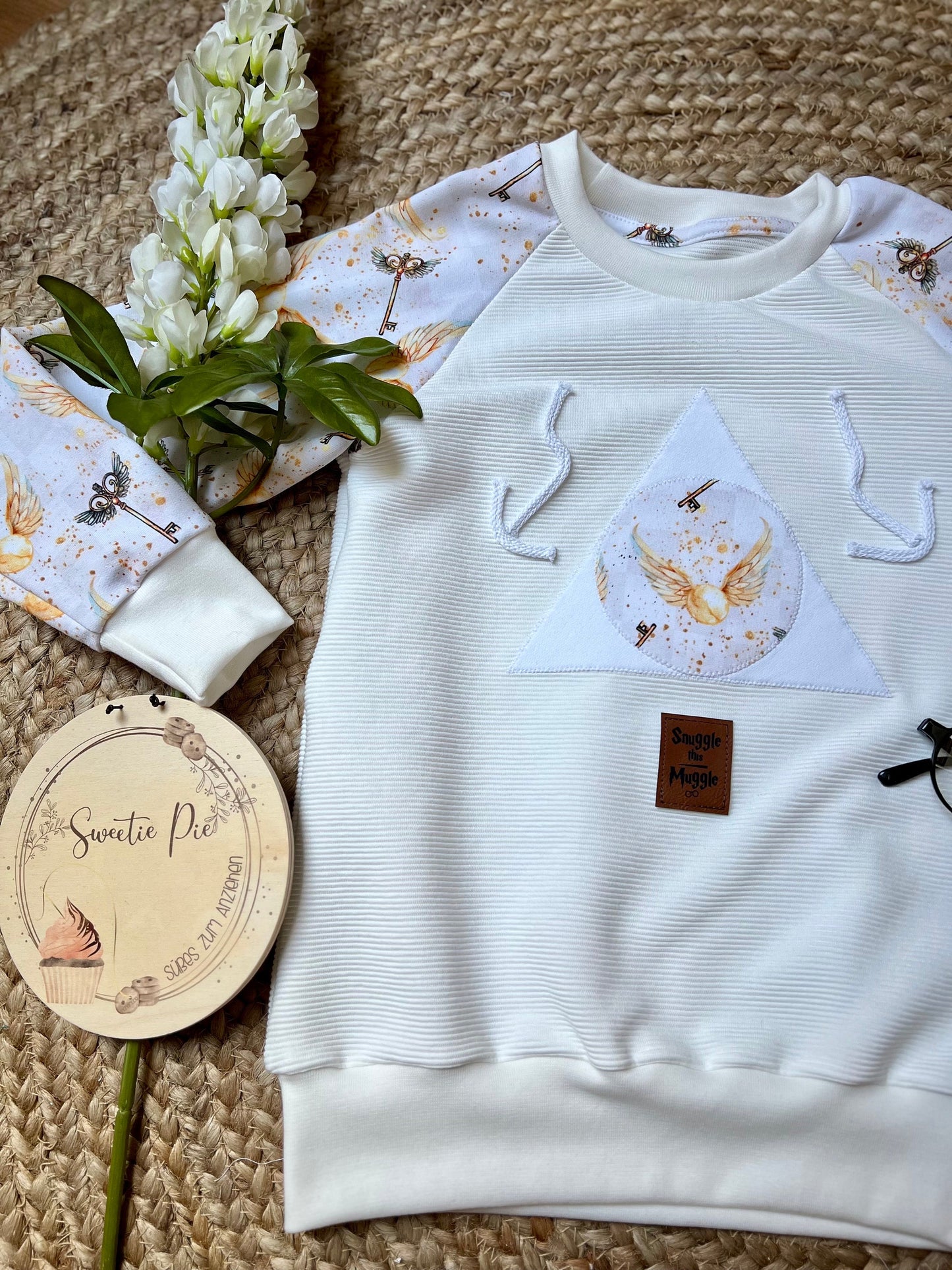 Oversized Sweater magisch // Baby Kind Pullover Zauberschule // Baby Oversized Sweater // Harry // Gr. 62 - 134