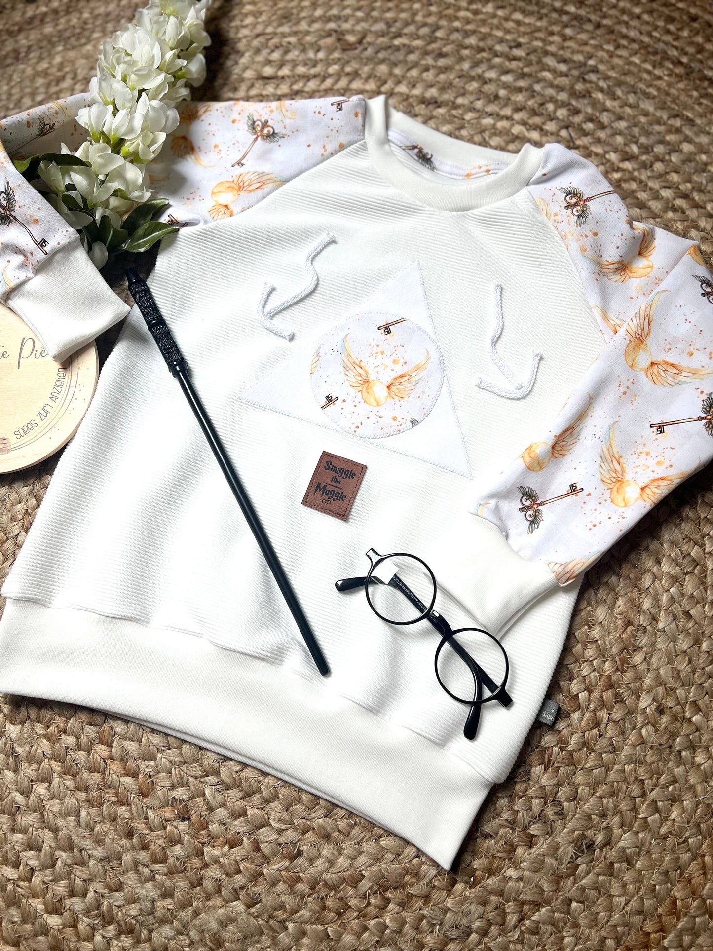 Oversized Sweater magisch // Baby Kind Pullover Zauberschule // Baby Oversized Sweater // Harry // Gr. 62 - 134