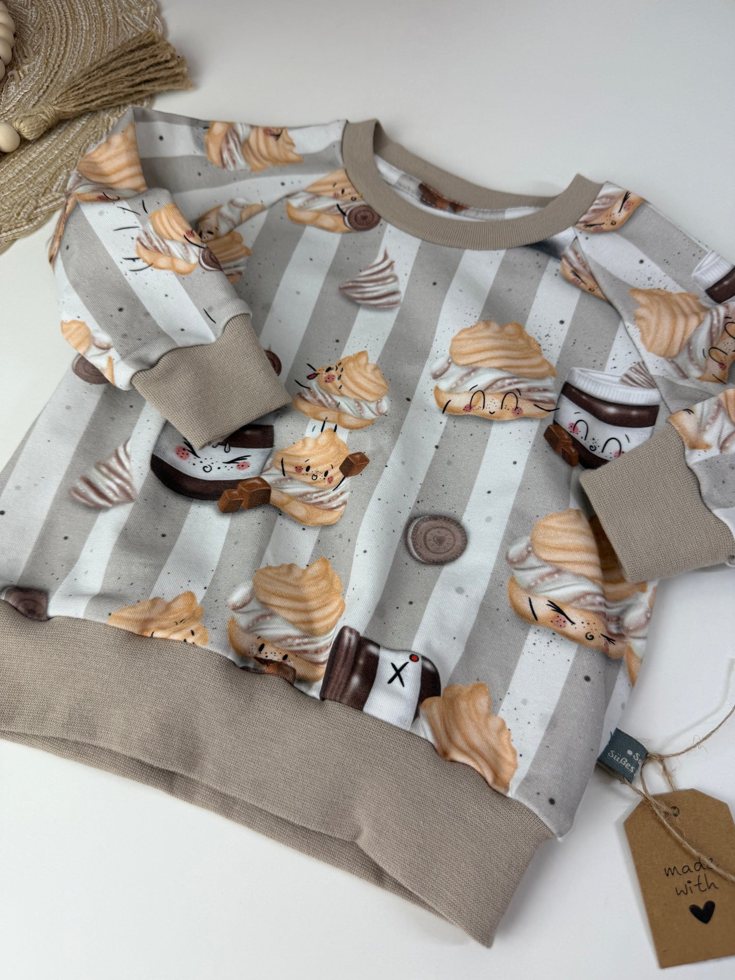SOFORTKAUF Gr. 74 Baby Pullover Windbeutel beige