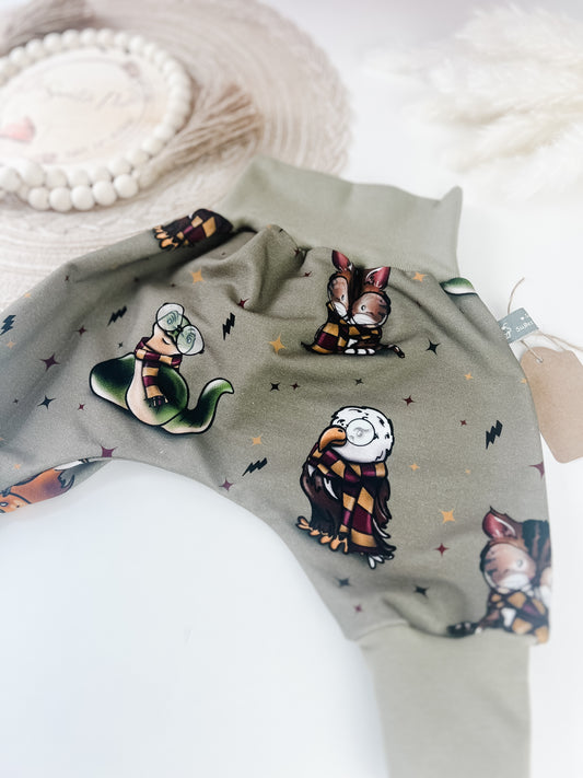 SOFORTKAUF Gr. 56/62 Baby Pumphose mit Eulen Baby Pumphose Babyhose mit Uhu handgemacht Junge Mädchen Newborn Babyoutfit