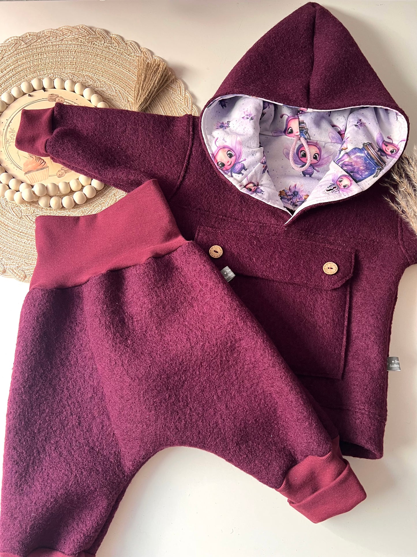 Walkhose aus 100% Schurwolle | handgenähte Kinderhose | Wollwalk Hose | Warm & Atmungsaktiv | 9 Farben | Handmade Unikat I 44 - 122