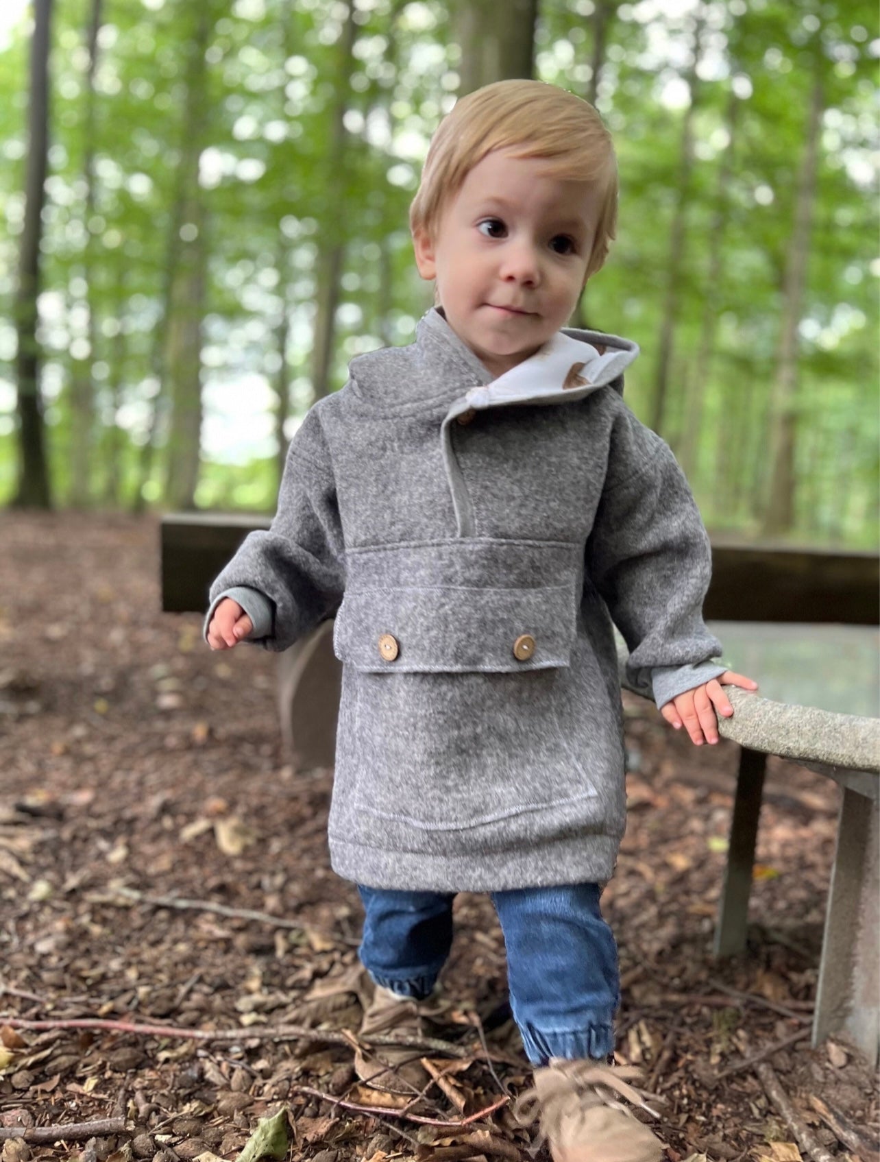 Walk Hoodie // Outdoor Hoodie // Schlupfjacke Kinder // Windbreaker Kinder// Gr. 56 - 134 // in 9 Walkfarben und 27 Kombifarben bestellbar 9 Walkfarben und 27 Kombifarben bestellbar