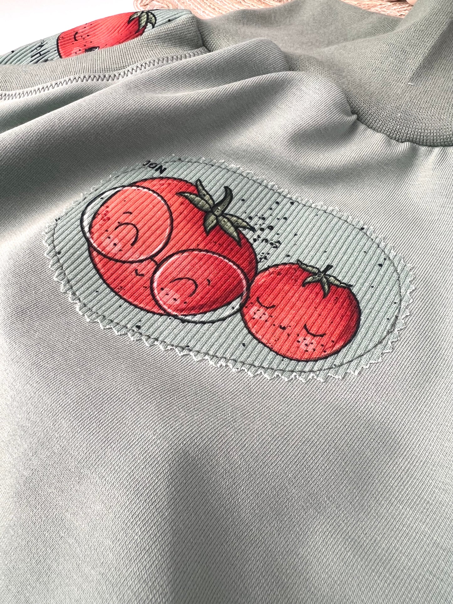 Tomaten Kinder Set aus Ribjersey T-Shirt & Slim Harem mit Taschen | Handmade Kinder Outfit Gr. 62 - 128