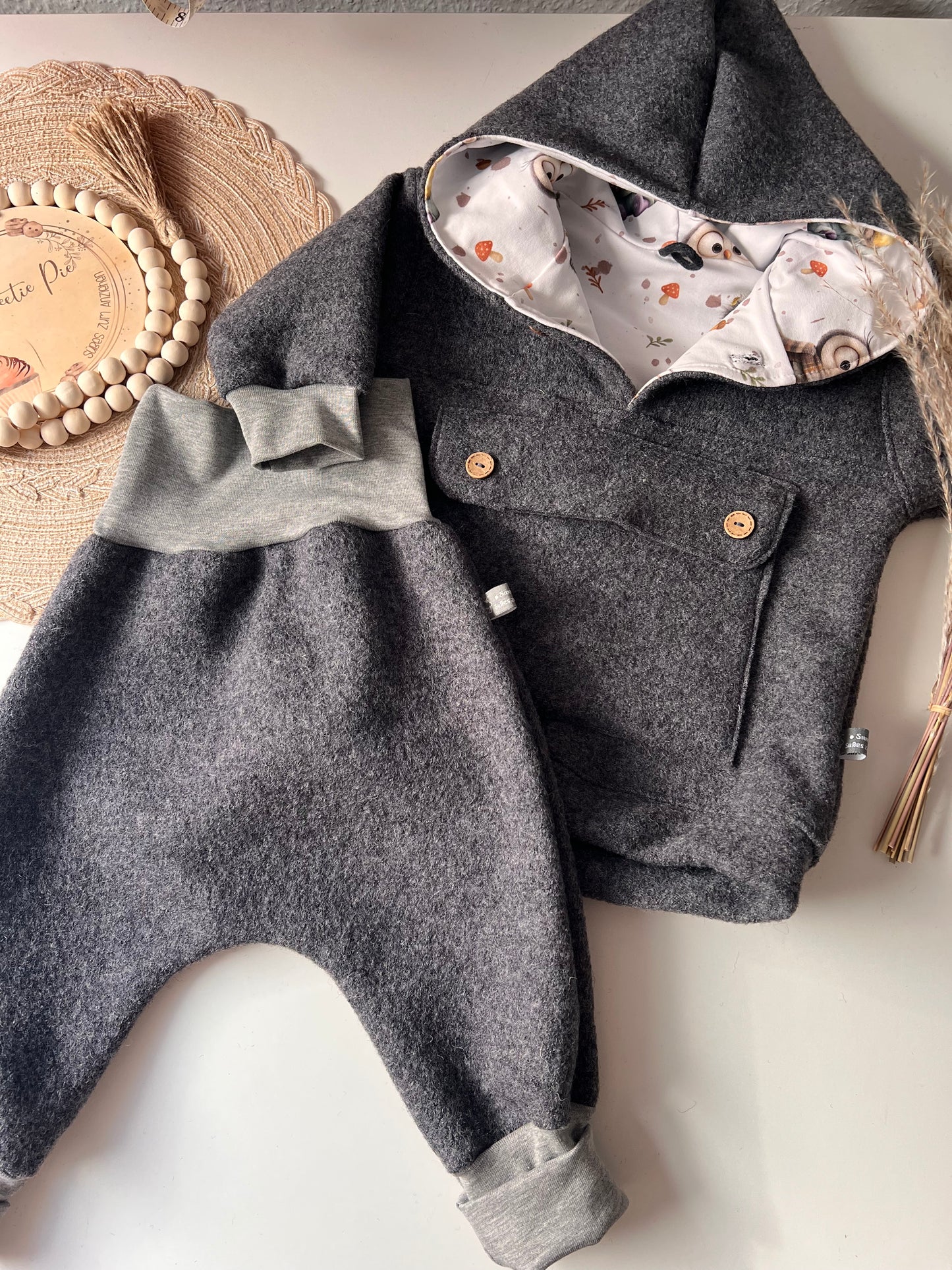 Walkhose aus 100% Schurwolle | handgenähte Kinderhose | Wollwalk Hose | Warm & Atmungsaktiv | 9 Farben | Handmade Unikat I 44 - 122