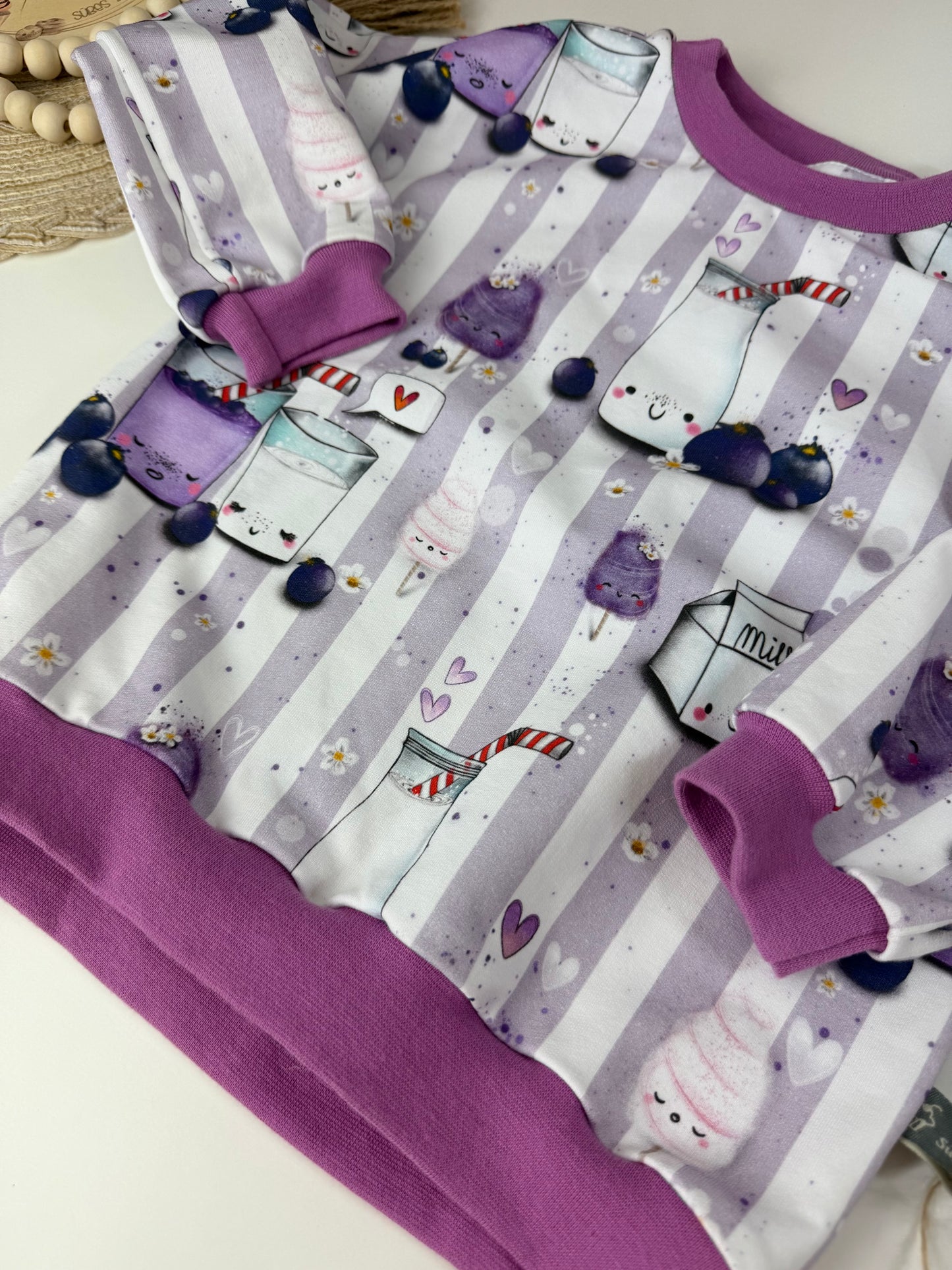 SOFORTKAUF Gr. 74 Baby Sweater Blaubeerenmilch
