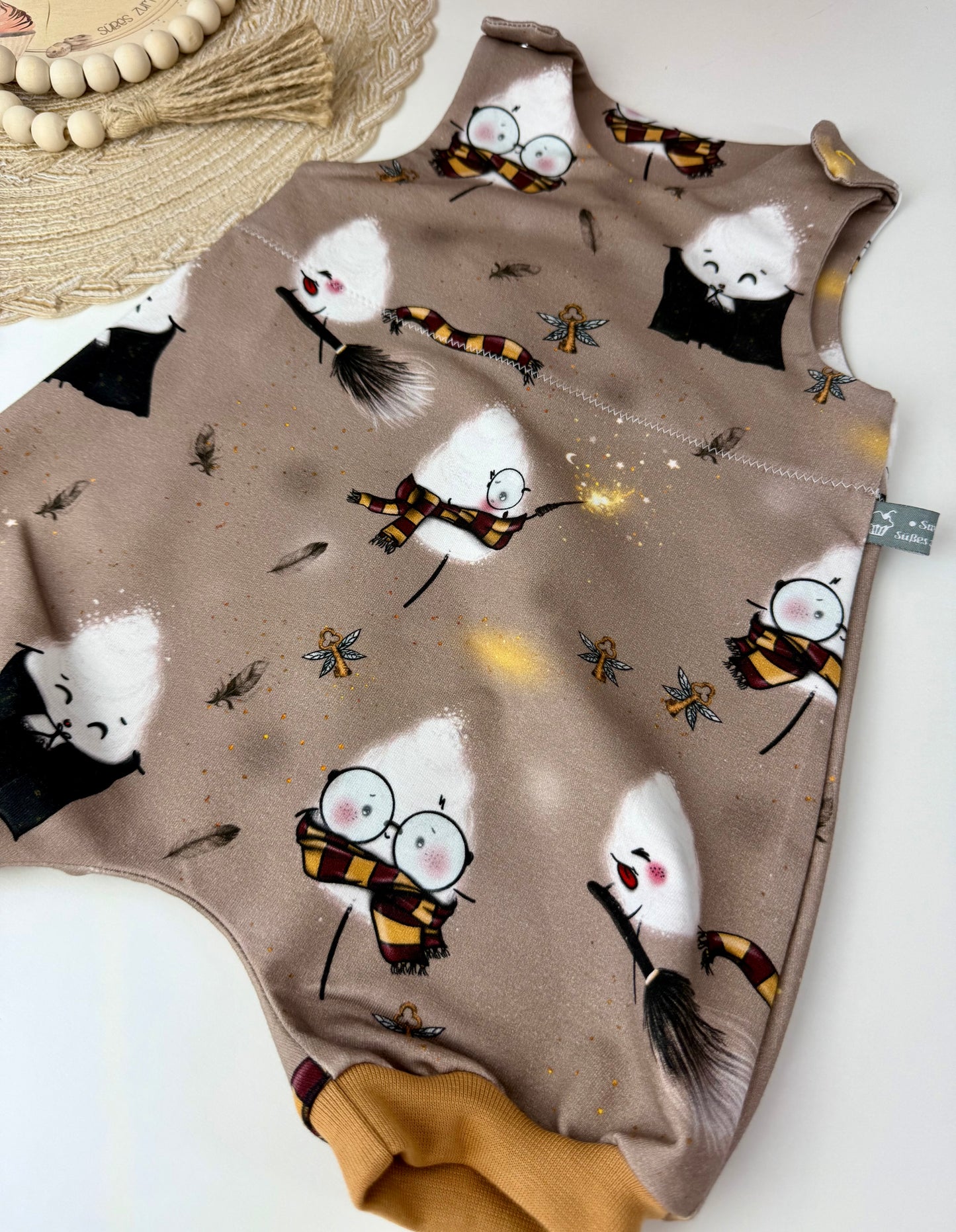 Kurzer Sommerromper „Magische Zuckerwatte“ | Bio Baumwolle | Baby Strampler Sommer | Handmade Einteiler | Bequemer Kinderromper Größe 50–92
