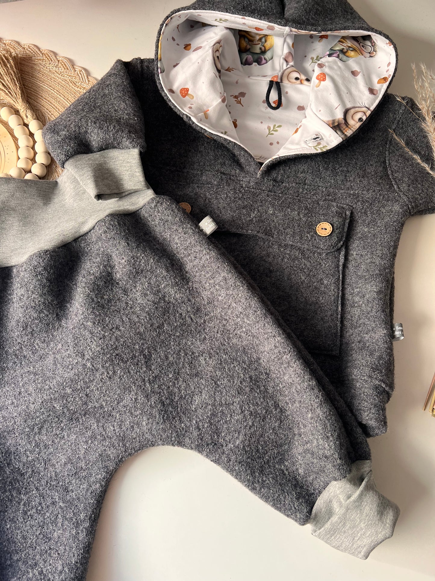 Walkhose aus 100% Schurwolle | handgenähte Kinderhose | Wollwalk Hose | Warm & Atmungsaktiv | 9 Farben | Handmade Unikat I 44 - 122