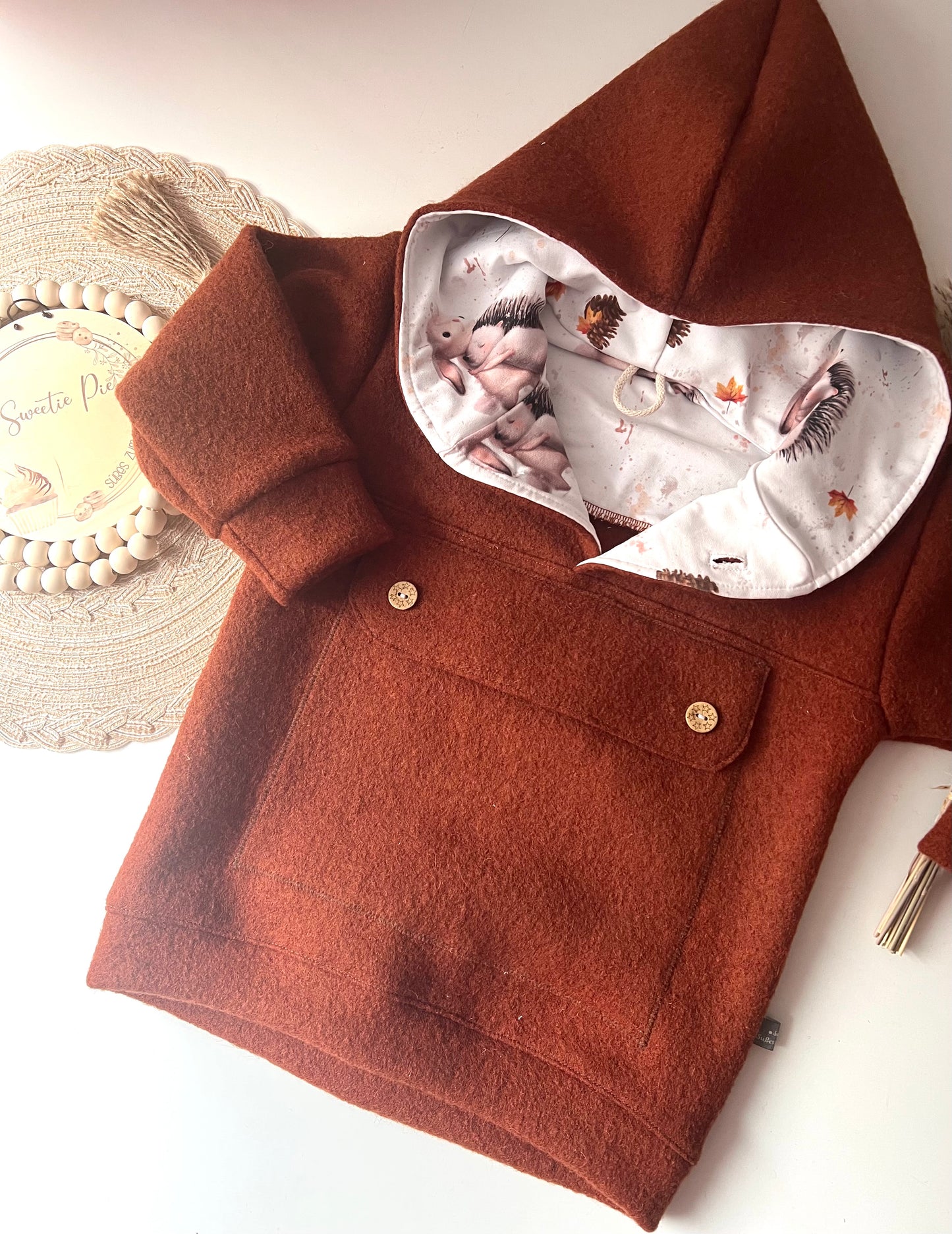 Walk Hoodie // Outdoor Hoodie // Schlupfjacke Kinder // Windbreaker Kinder// Gr. 56 - 134 // in 9 Walkfarben und 27 Kombifarben bestellbar 9 Walkfarben und 27 Kombifarben bestellbar