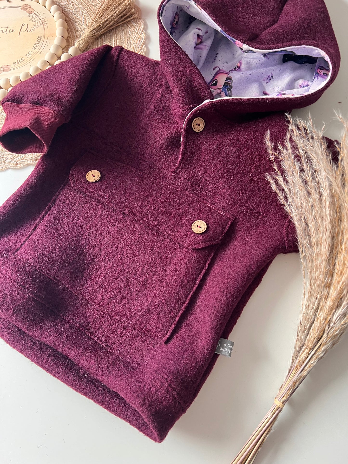 Walk Hoodie // Outdoor Hoodie // Schlupfjacke Kinder // Windbreaker Kinder// Gr. 56 - 134 // in 9 Walkfarben und 27 Kombifarben bestellbar 9 Walkfarben und 27 Kombifarben bestellbar