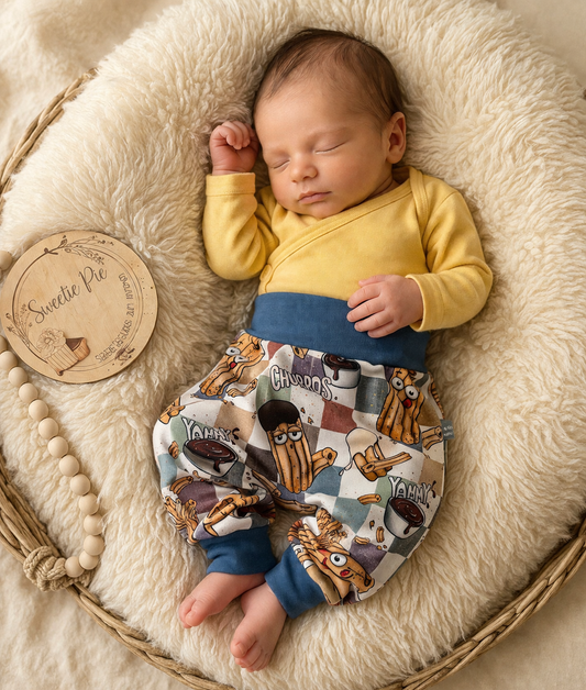 Pumphose Kinder „Churros“ | Bio Baumwolle | Süße Kinderhose | Handmade Pumphose | Bequem & mitwachsend
