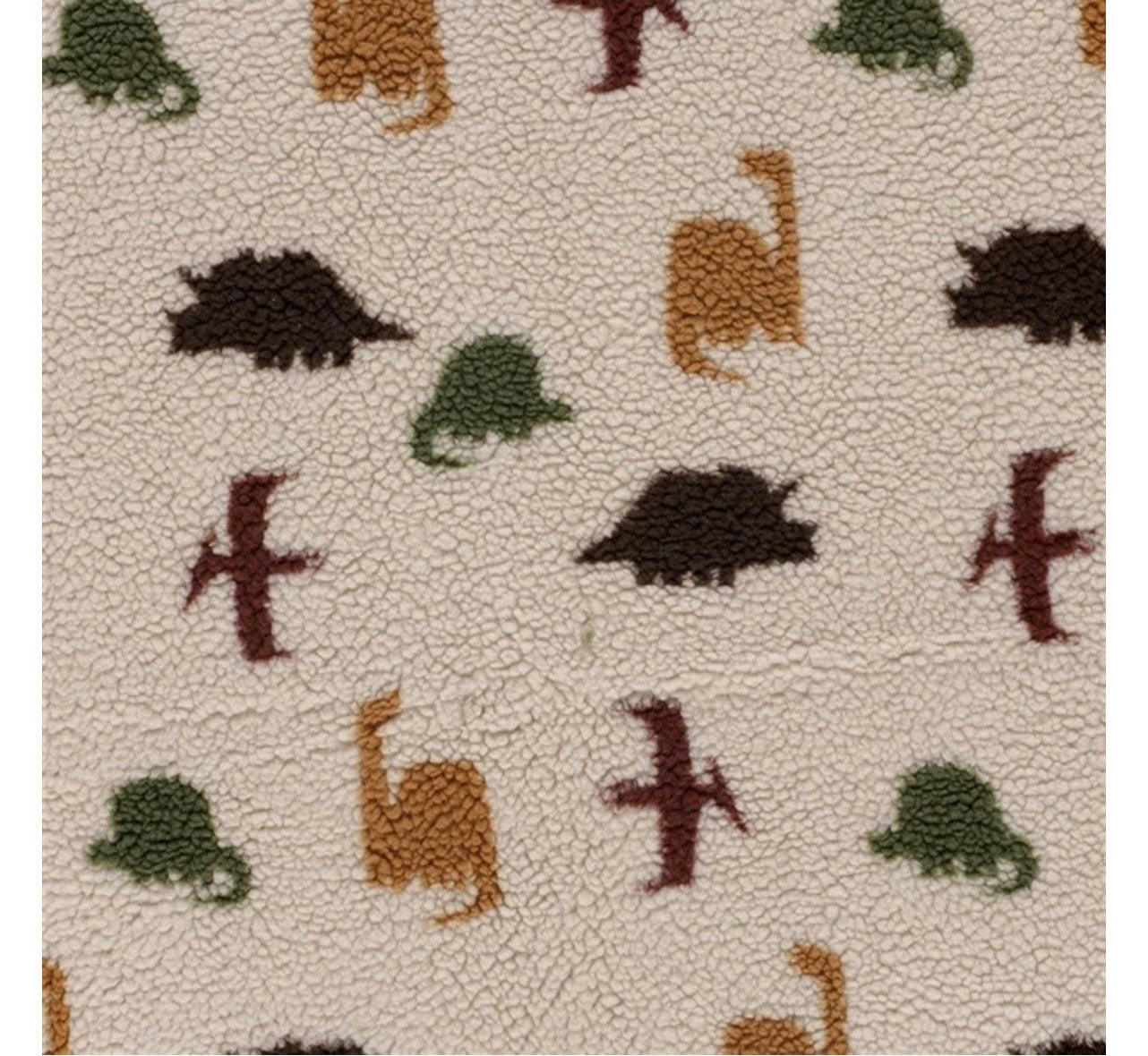 Kuschelige Teddyjacke für Kinder mit Dinosaurier Motiv | Sandfarbene Übergangsjacke mit Kapuze | Cozy Blouson für Baby & Kind