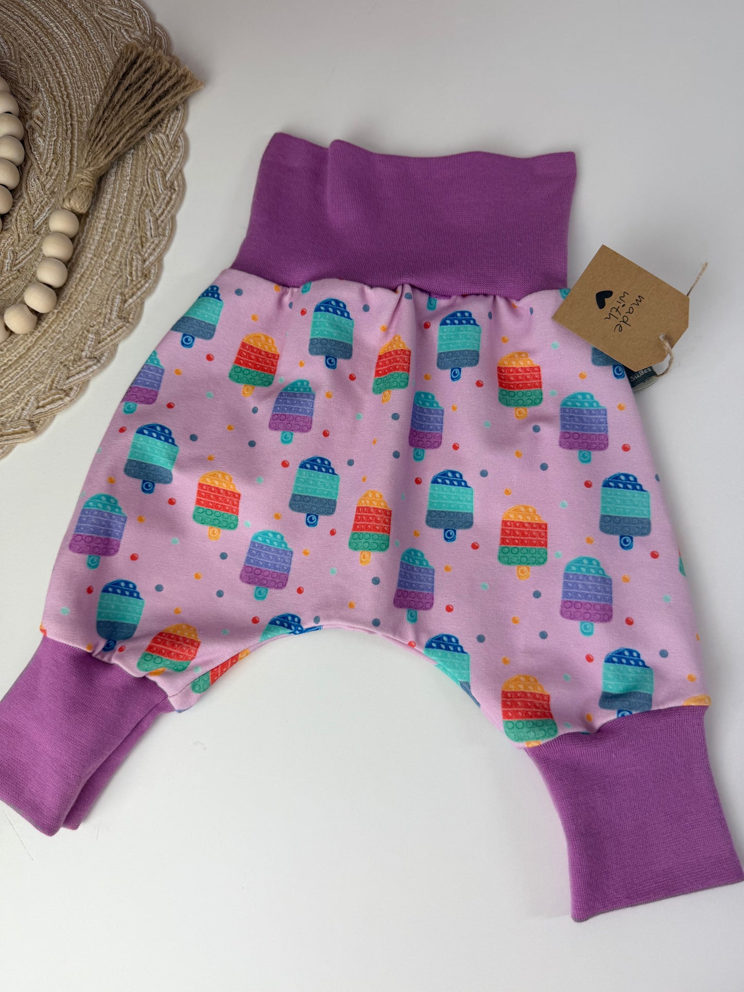 SOFORTKAUF Gr. 56/62 Baby Pumphose Pop it rosa