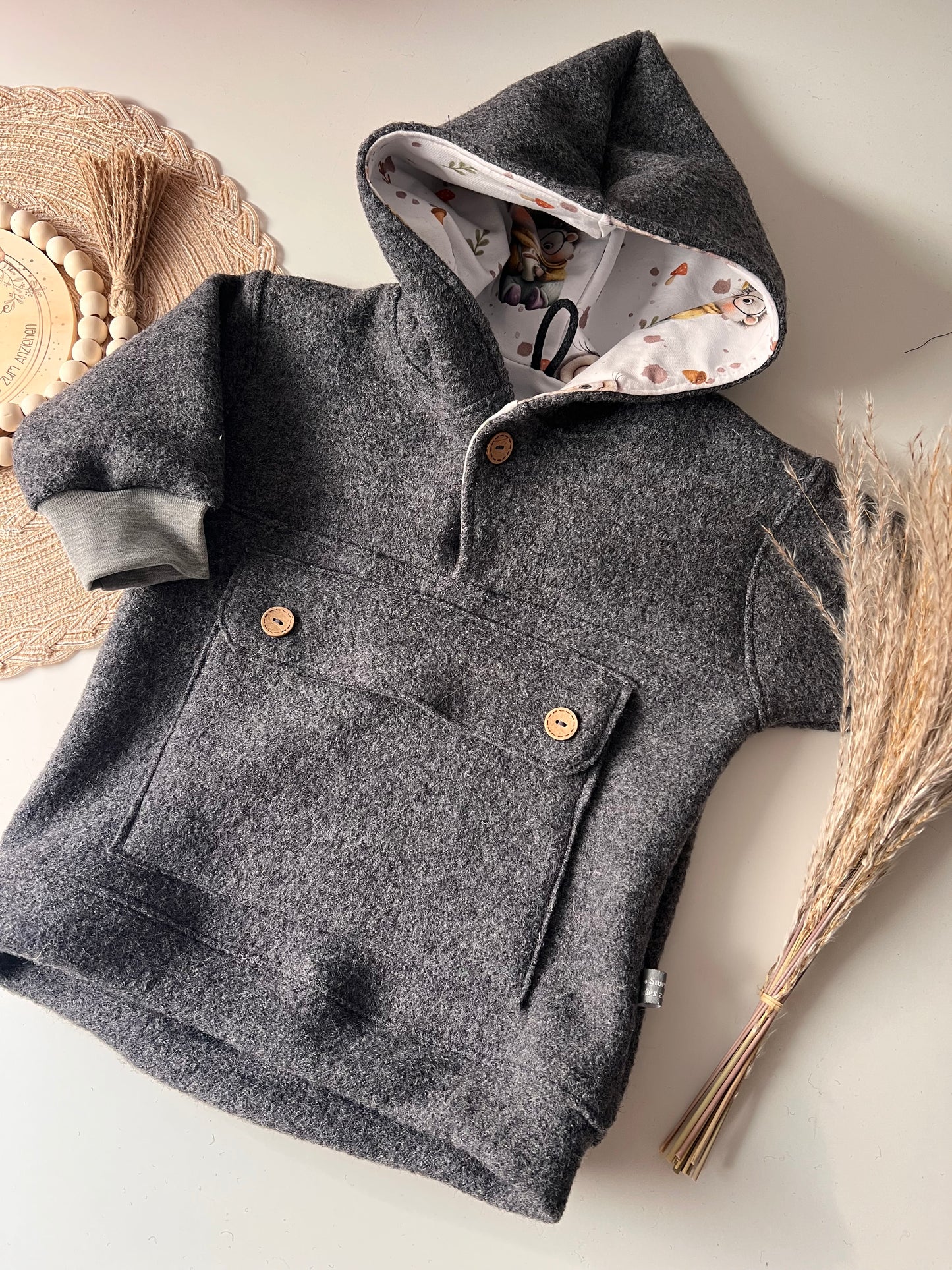 Walk Hoodie // Outdoor Hoodie // Schlupfjacke Kinder // Windbreaker Kinder// Gr. 56 - 134 // in 9 Walkfarben und 27 Kombifarben bestellbar 9 Walkfarben und 27 Kombifarben bestellbar