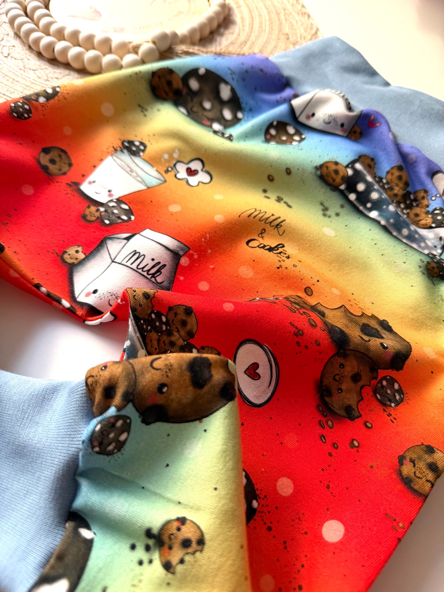 Pumphose Kinder „Cookies & Milk“ | Bio Baumwolle | Bunte Kinderhose | Handmade Pumphose | Mitwachsend & bequem I Gr. 44 - 122