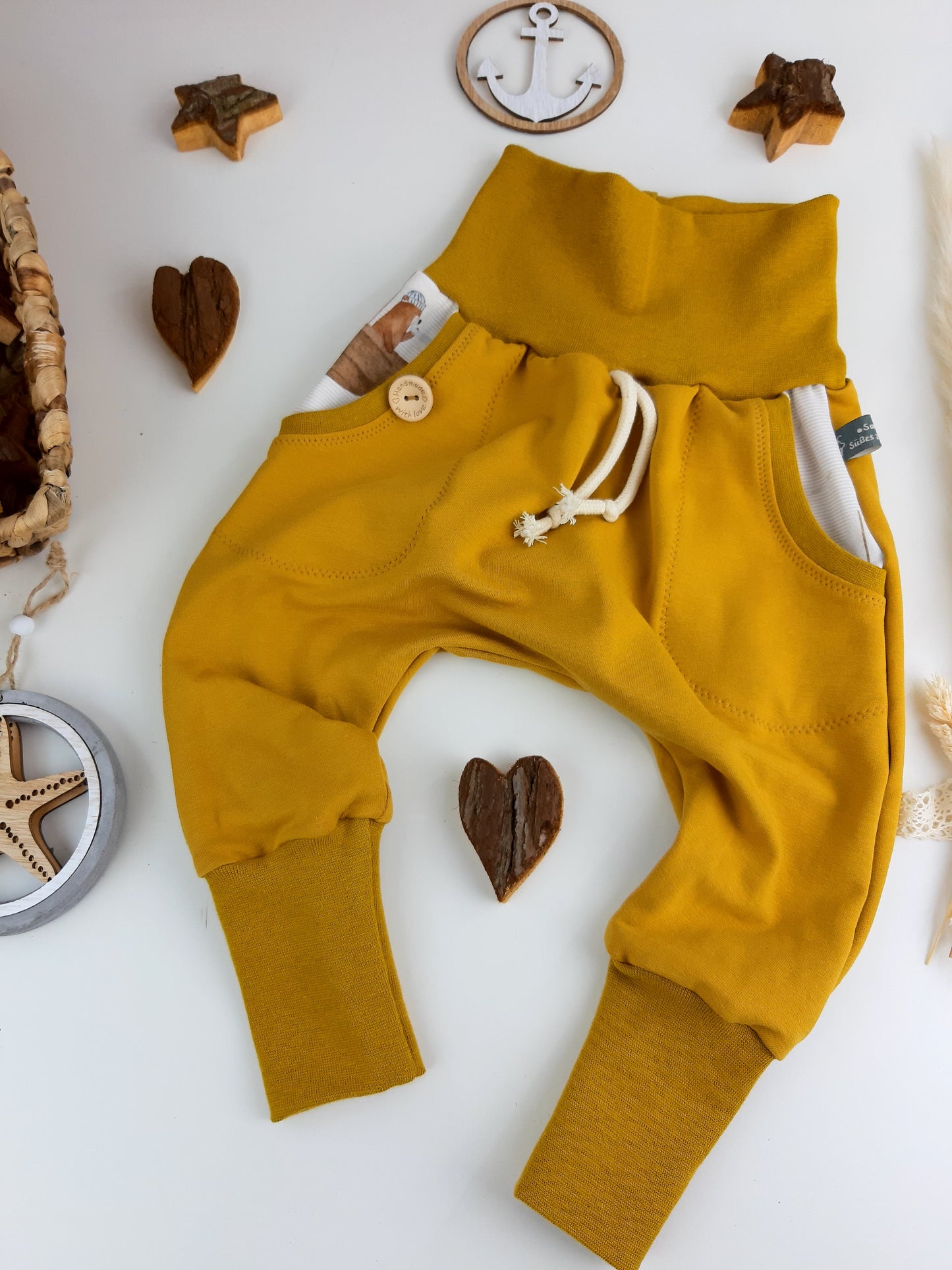 Baby Set Handmade// Sweater oversized mit Haremshose // Baby Pumphose Scandi Stil // Kinderpullover aus Bio Baumwolle // Gr. 62 - 134