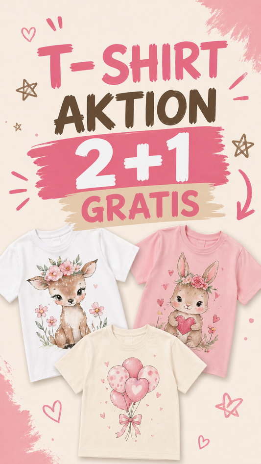 T-Shirt-Aktion: 2+1 gratis – handgenäht & einzigartig SPARANGEBOT