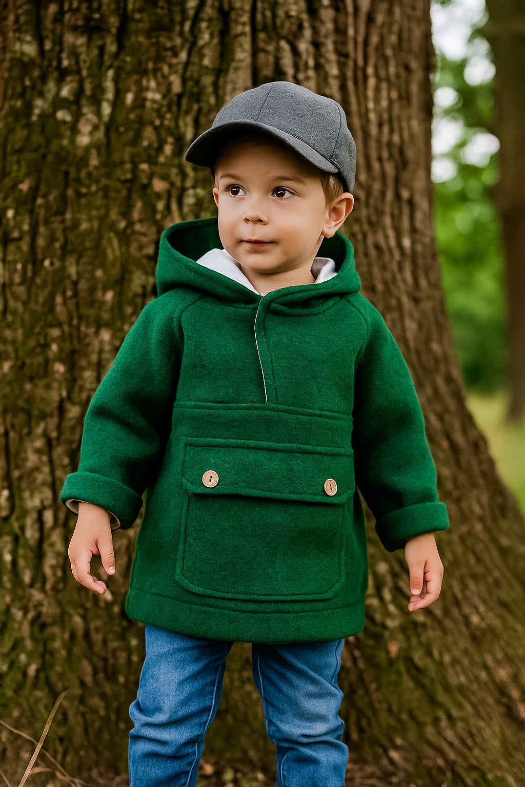 Walk Hoodie // Outdoor Hoodie // Schlupfjacke Kinder // Windbreaker Kinder// Gr. 56 - 134 // in 9 Walkfarben und 27 Kombifarben bestellbar 9 Walkfarben und 27 Kombifarben bestellbar