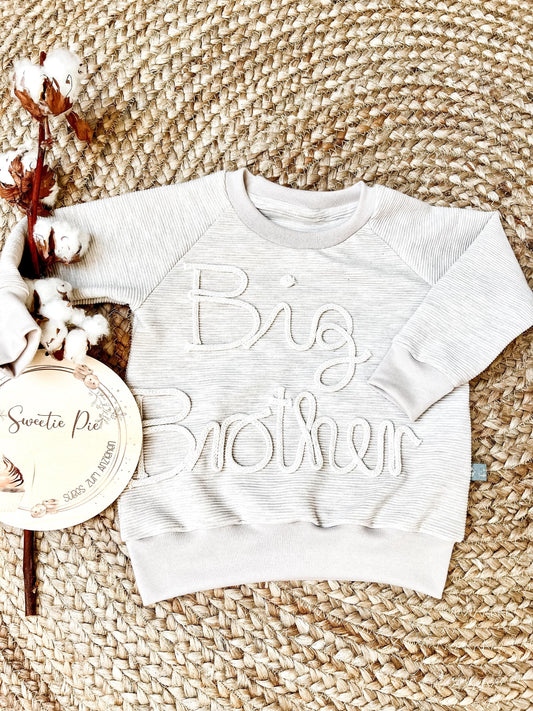 Personalisierter Sweater // Geschwister Pullover // Baby Oversized Sweater // Sweatshirt mit Namen // 8 Farben Rippjersey// Gr. 62 - 134